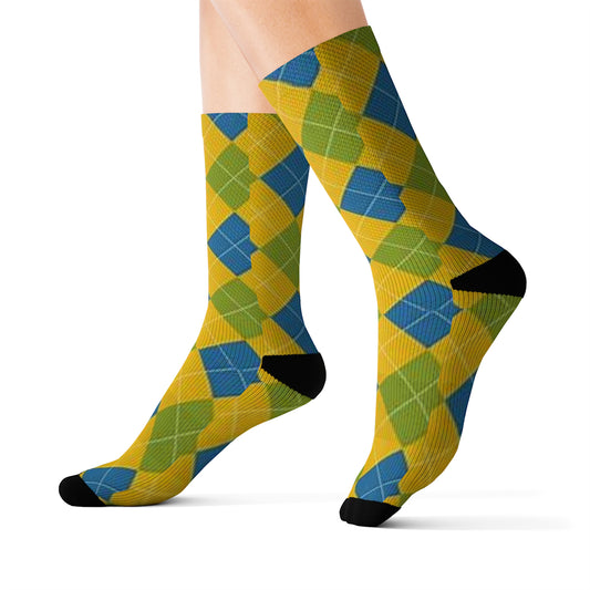 Refined Check Sublimation Socks
