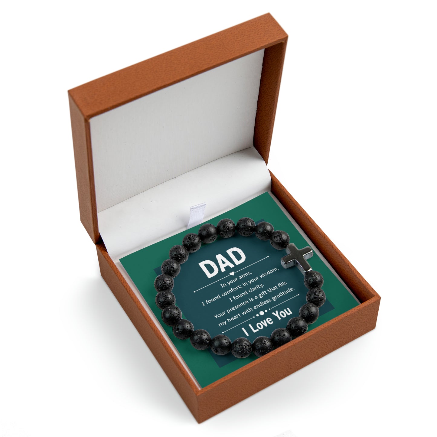 Dad Cross Bead Bracelet