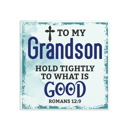 To My Grandson Cross Bead Bracelet