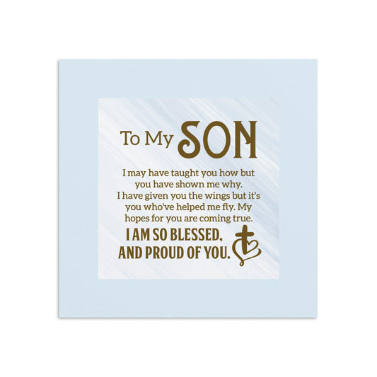 To My Son Cross Bead Bracelet