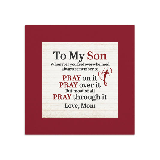 To My Son Cross Bead Bracelet