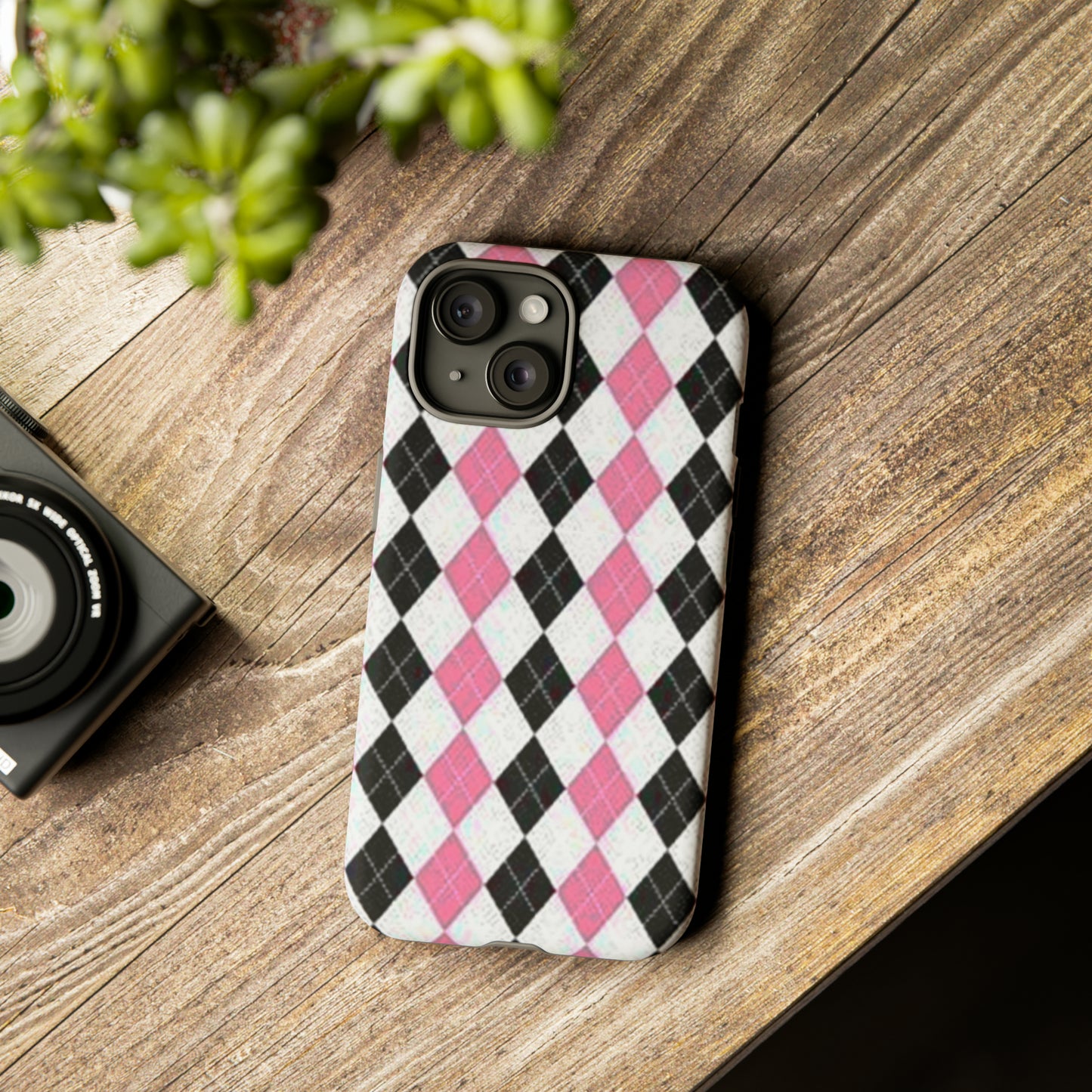 Elegant Checkered Tough iPhone Cases