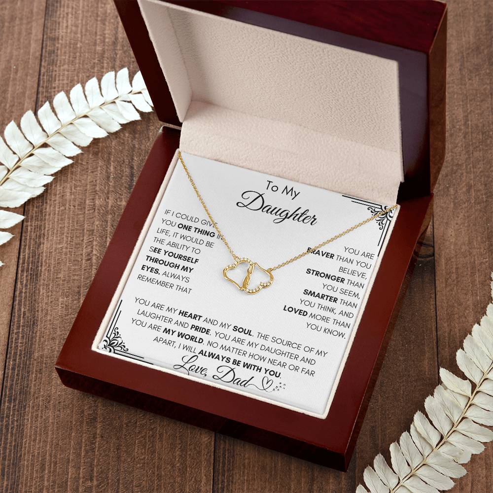 To My Daughter Everlasting Love Necklace From Dad Any Occasion Gifts