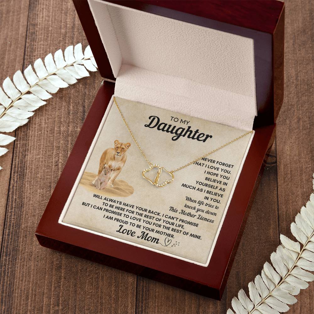 To My Daughter Everlasting Love Necklace From Mom-Lioness Any Occasion Gifts