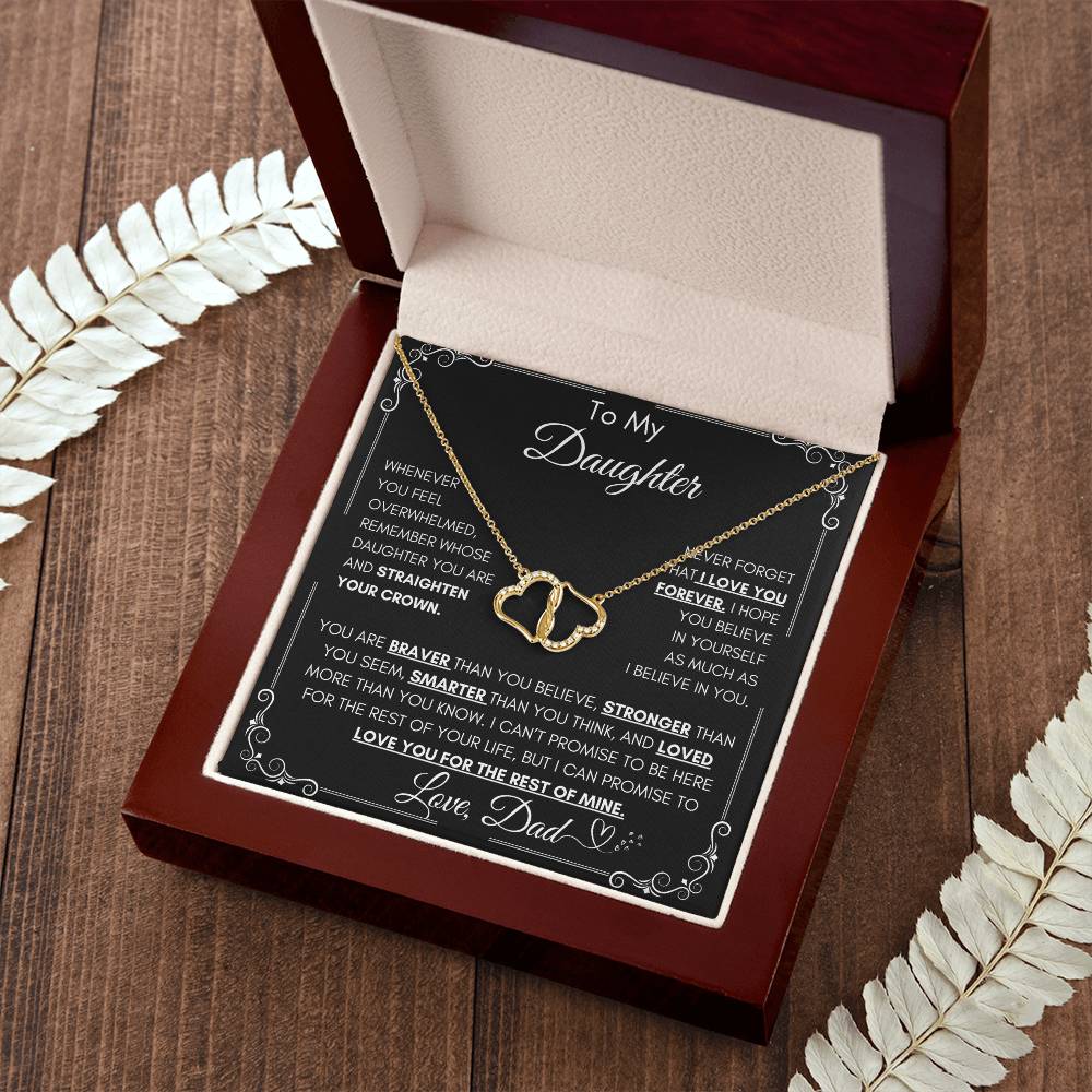 To My Daughter Everlasting Love Necklace From Dad Any Occasion Gifts