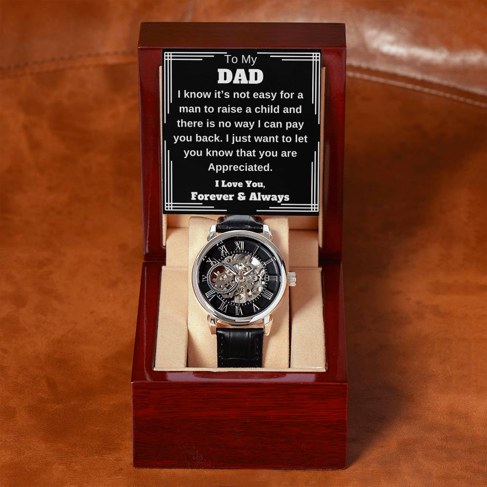 To My Dad Men's Openwork Watch Any Occasion Gifts