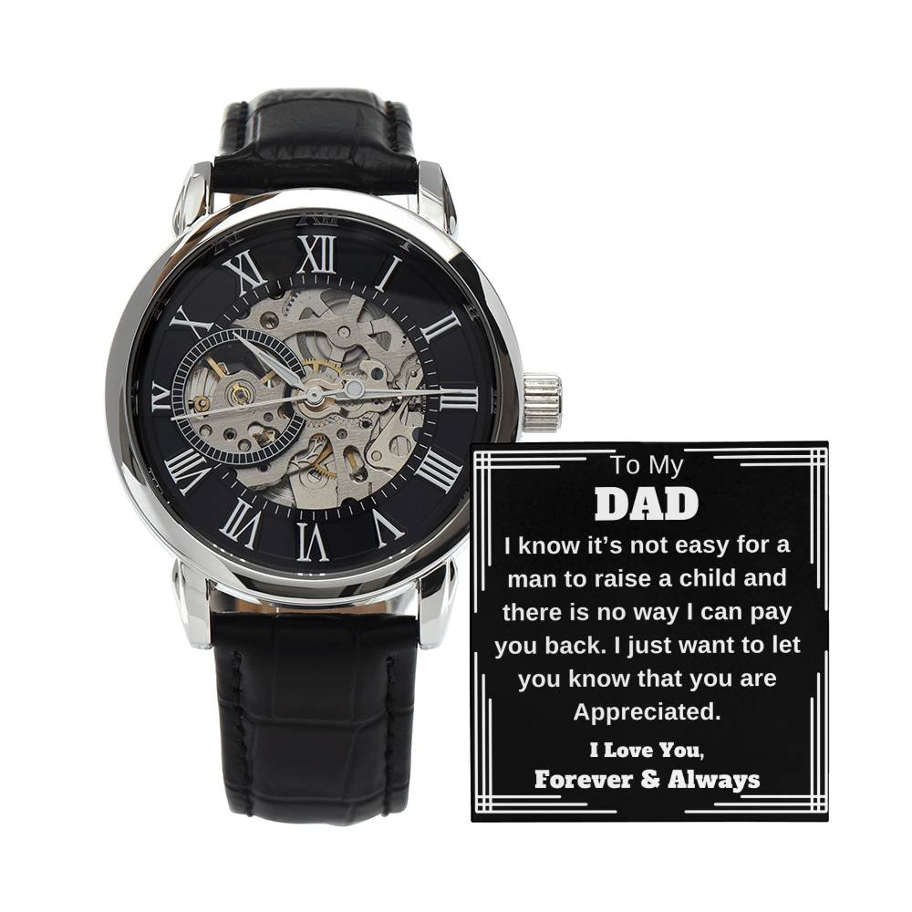 To My Dad Men's Openwork Watch Any Occasion Gifts