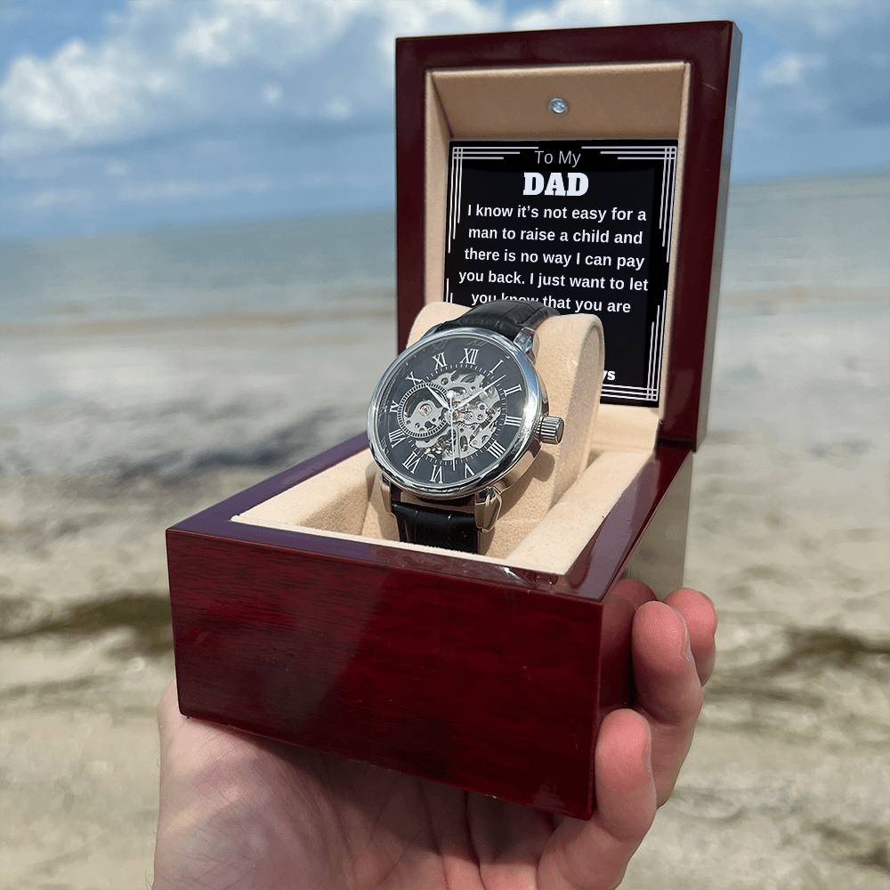 To My Dad Men's Openwork Watch Any Occasion Gifts
