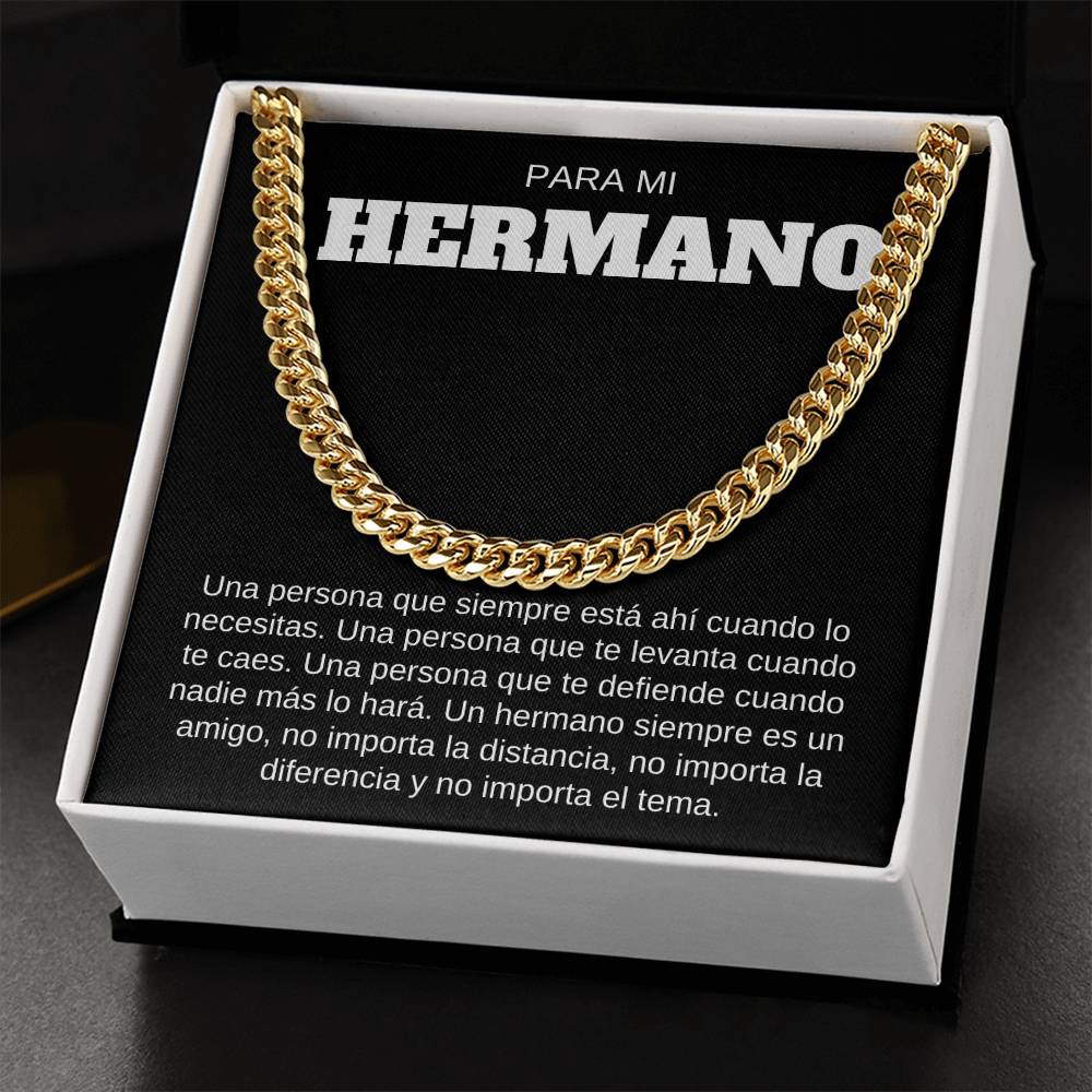 Para Mi Hermano Cadena de eslabones cuban Regalos para cualquier ocasión