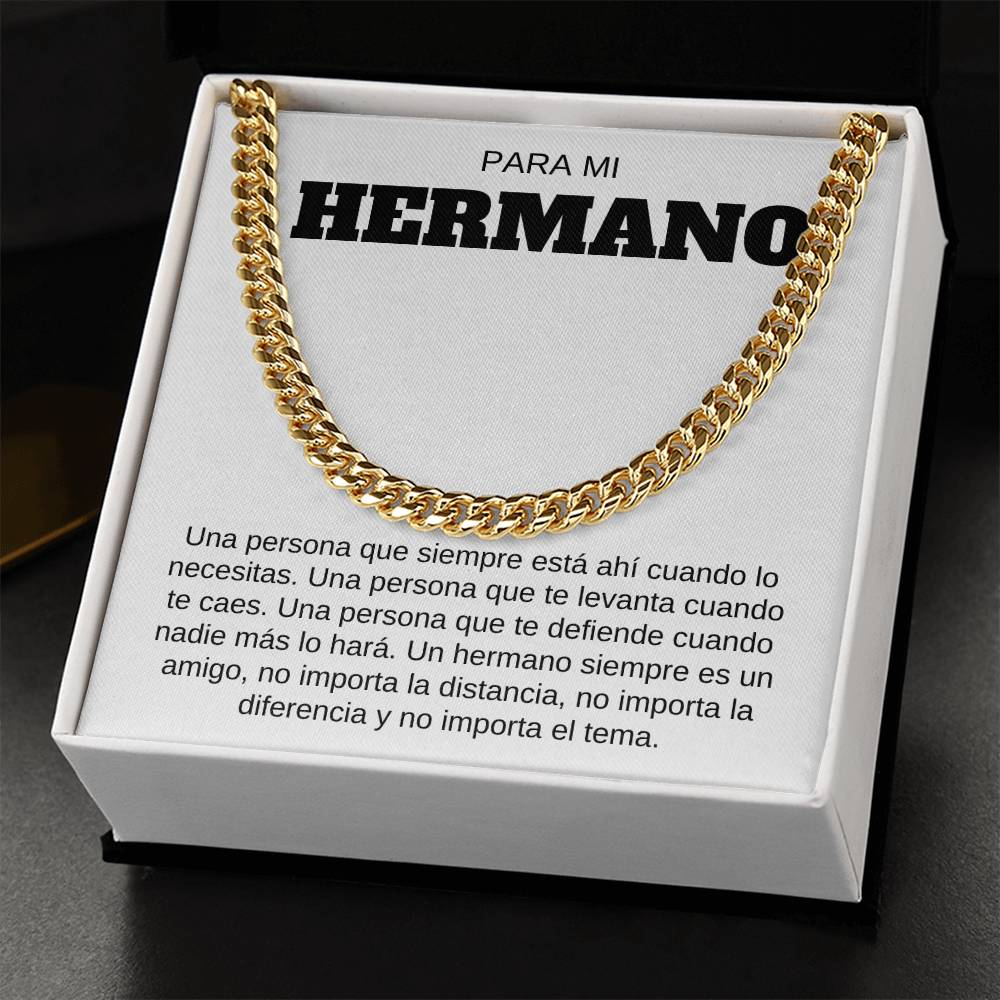 Para Mi Hermano Cadena de eslabones cubanos Regalos para cualquier ocasión