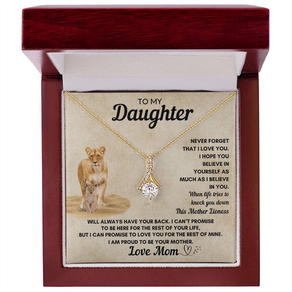 To My Daughter Alluring Beauty Necklace |From Mom, Any Occasion Gifts