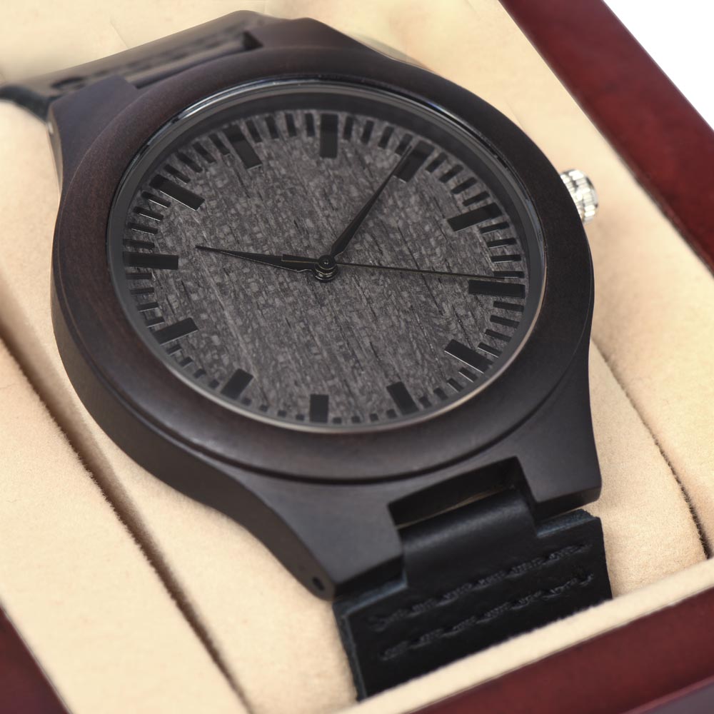 To My Future Husband Wooden Watch with Gold Like Edge Message Card, I Choose You Any Occasion Gifts