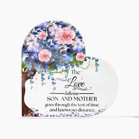 Son Mother Acrylic Heart Plaque Any Occasion Gifts