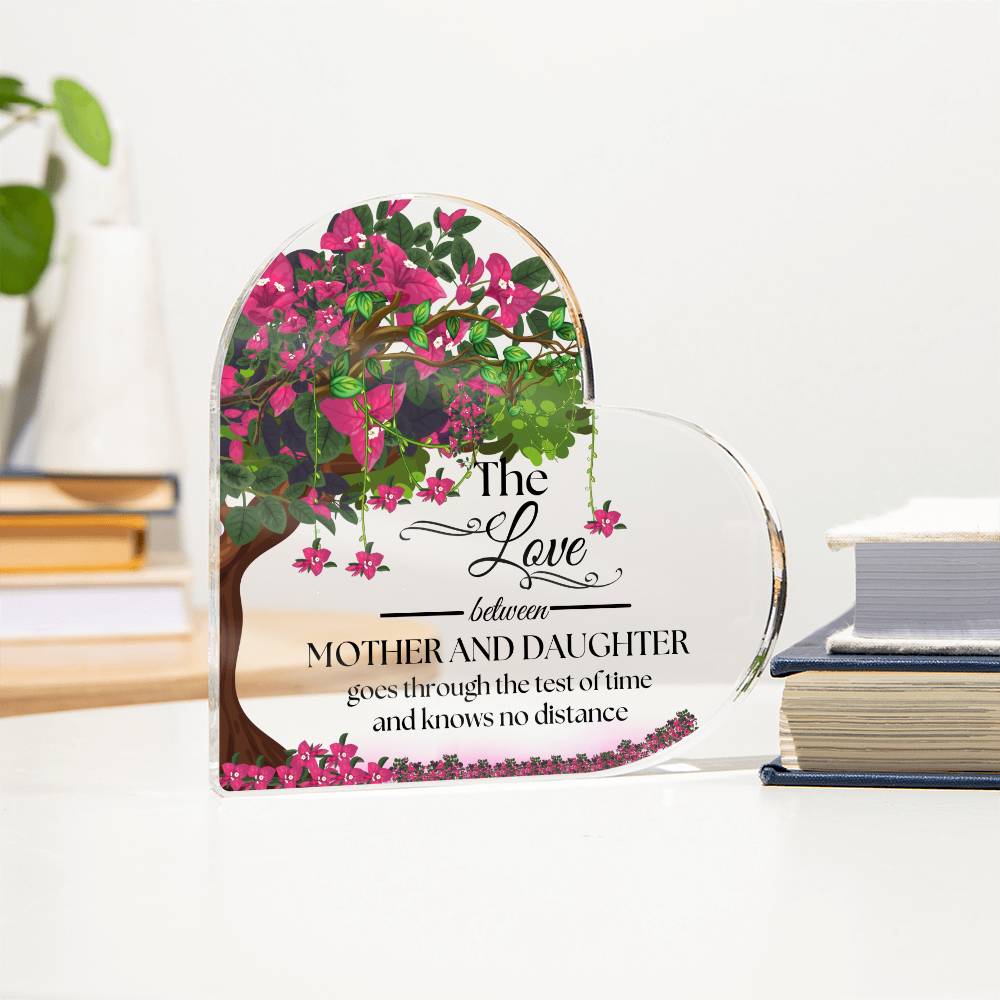 Mother Daughter Acrylic Heart Plaque Any Occasion Gifts