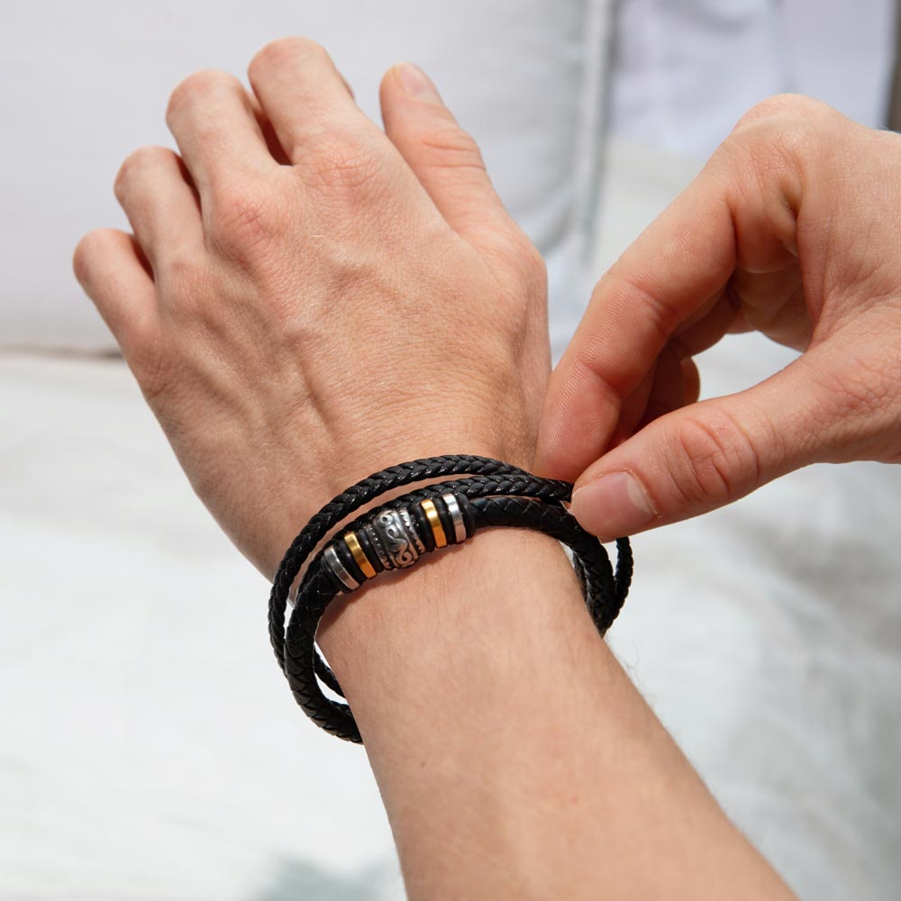 To Our Grandson Men's "Love You Forever" Bracelet Any Occasion Gifts
