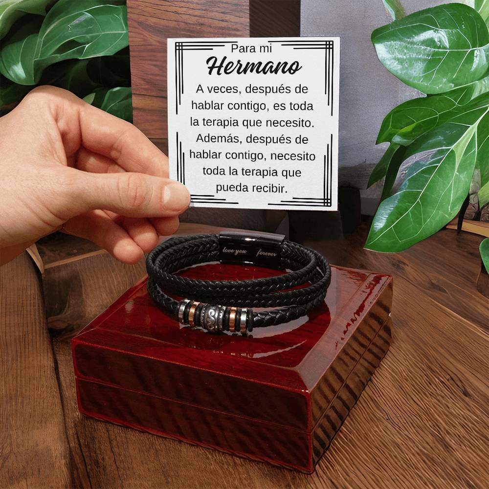 Para Mi Hermano Pulsera "Te Amo Siempre" para Hombres Regalos para cualquier ocasión