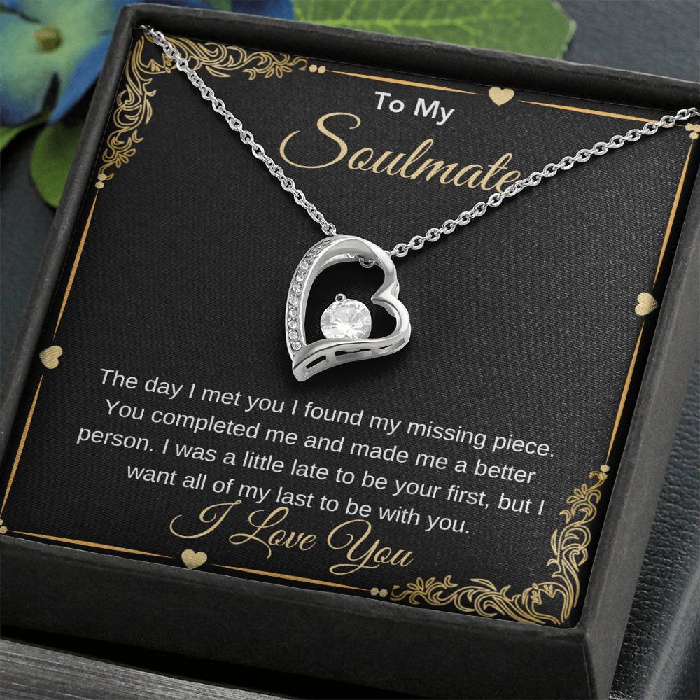 To My Soulmate  Forever Love Necklace Any Occasion Gifts