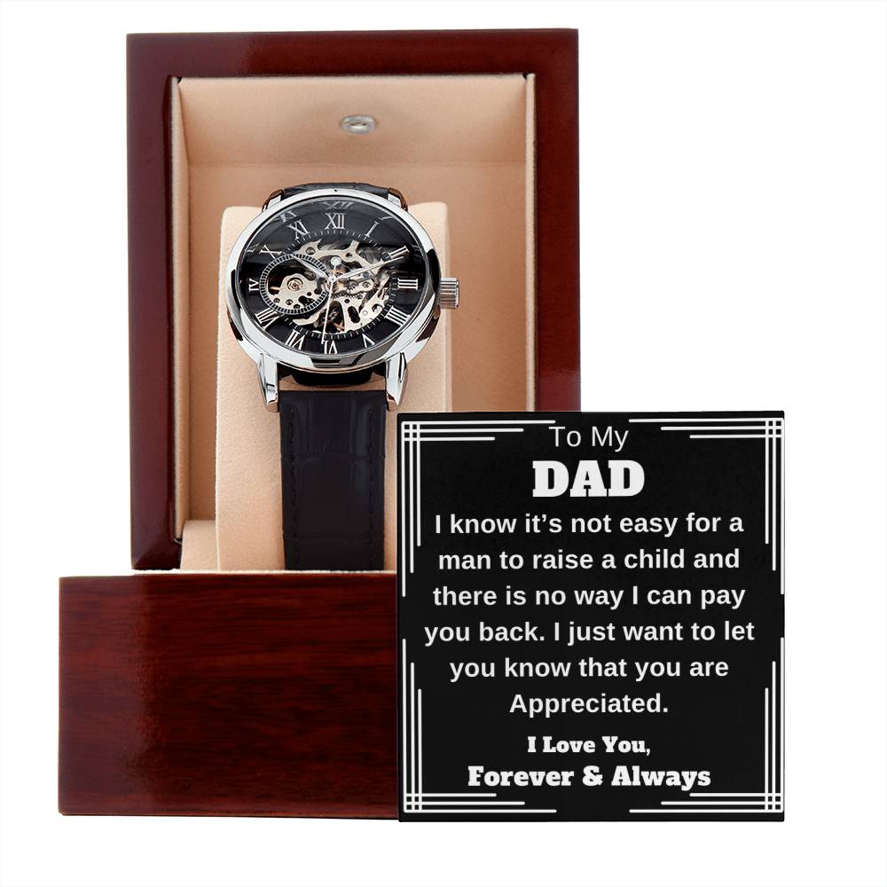 To My Dad Men's Openwork Watch Any Occasion Gifts