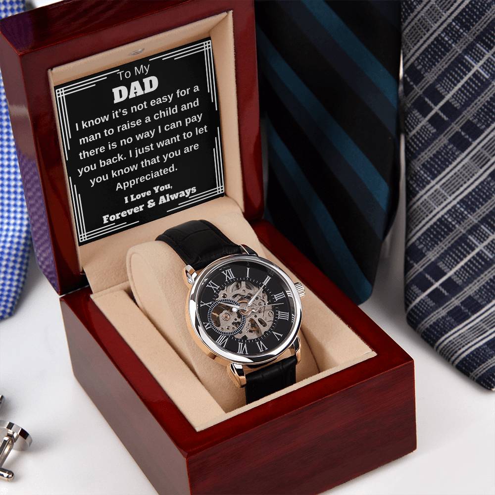 To My Dad Men's Openwork Watch Any Occasion Gifts