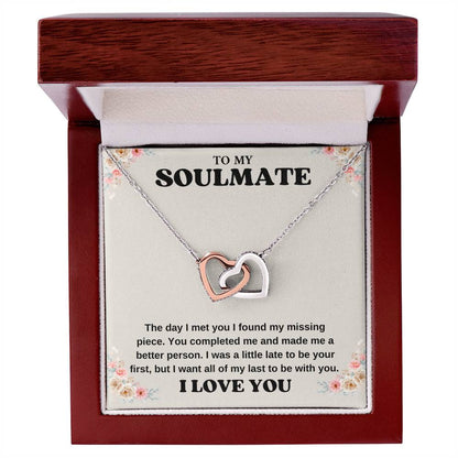 To My Soulmate  Interlocking Hearts Any Occasion Gifts