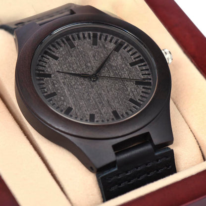 To My Future Husband Wooden Watch with Gold Like Edge Message Card, I Choose You Any Occasion Gifts